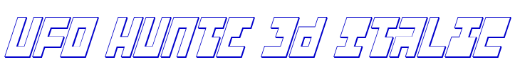 UFO Hunte 3D Italic 字体